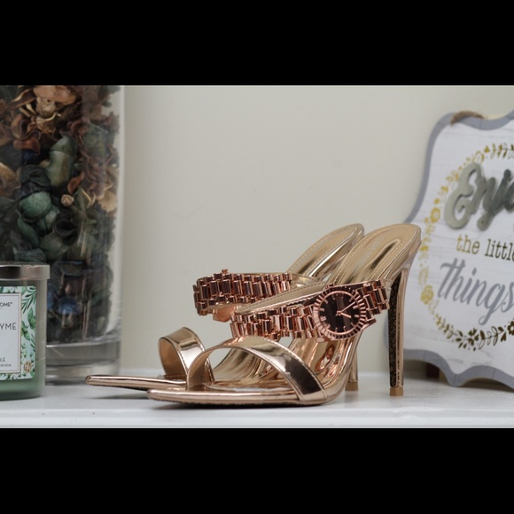 rose gold stilettos shoes